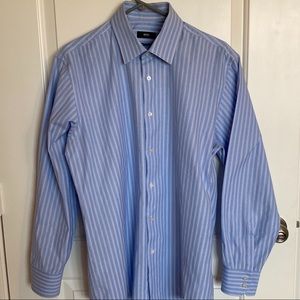 Hugo Boss men’s casual dress shirt, size L, blue